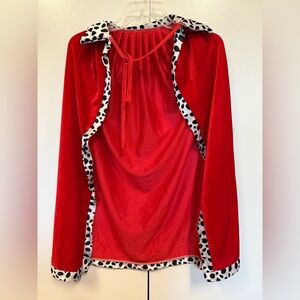 Cruella Deville cape for Halloween.  Just add black or red dress.